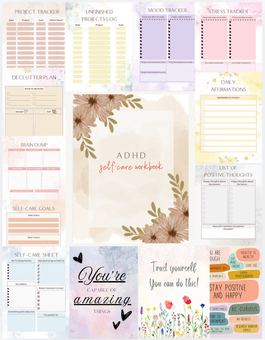 ADHD Self-Care Workbook - Live, Laugh, (self) Love