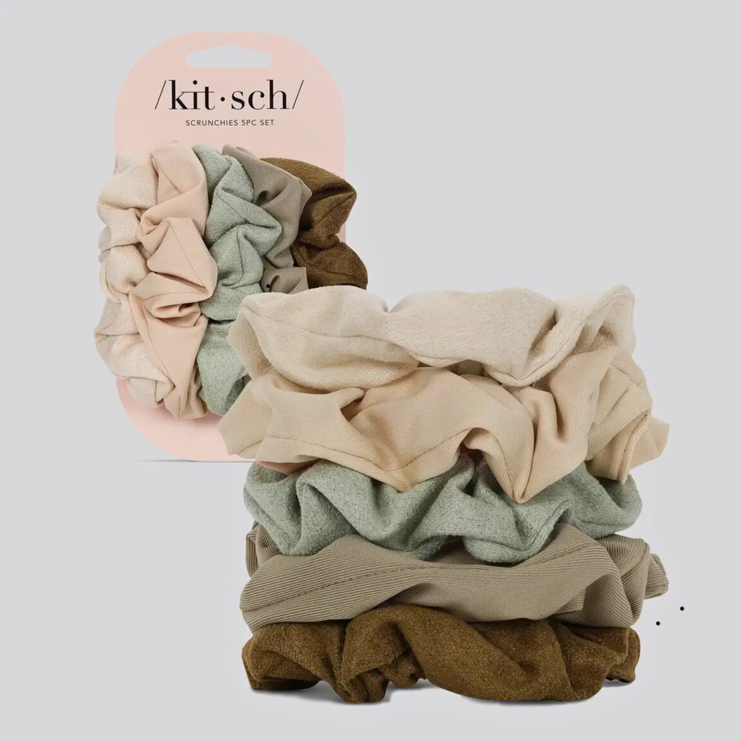 Assorted Texture Scrunchies 5pc Set