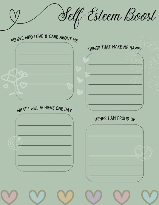 Self-Esteem Activity - Live, Laugh, (self) Love
